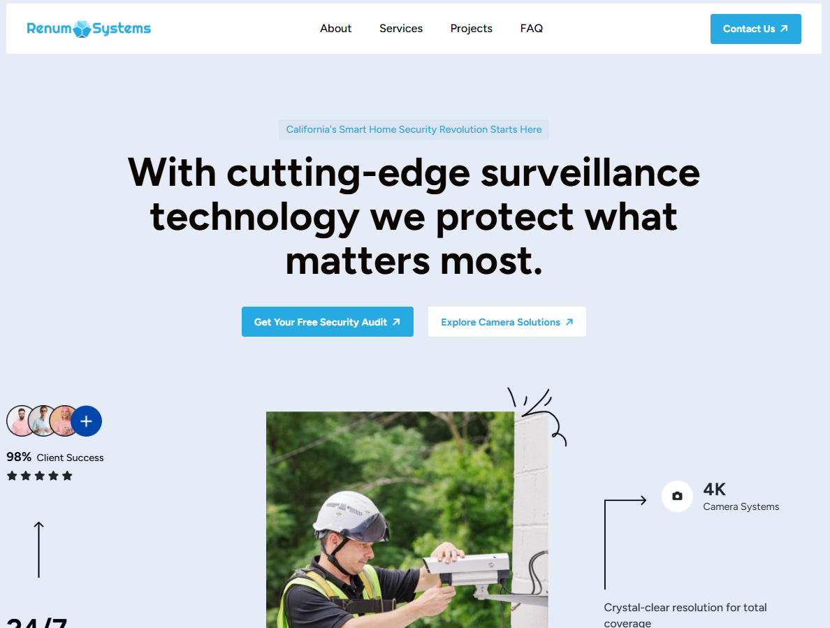 Web Design për Kompani Sigurie - Renum Systems California